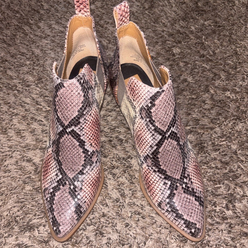 Dolce Vita Textured snakeskin Ankle Boots